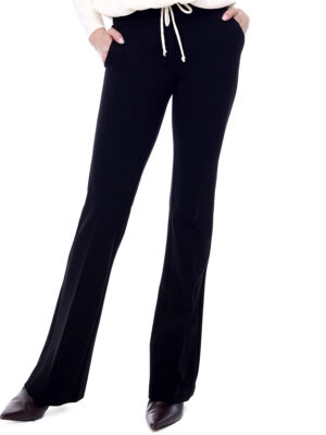 UP 67923 pull-on ponte black pants with slimming panel