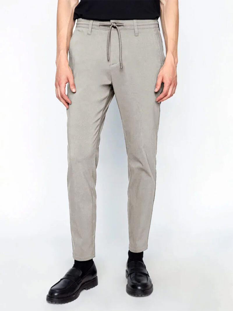 Pantalon cargo Projek Raw 146106 extensible et confortable avec cordon à la taille couleur champignon
