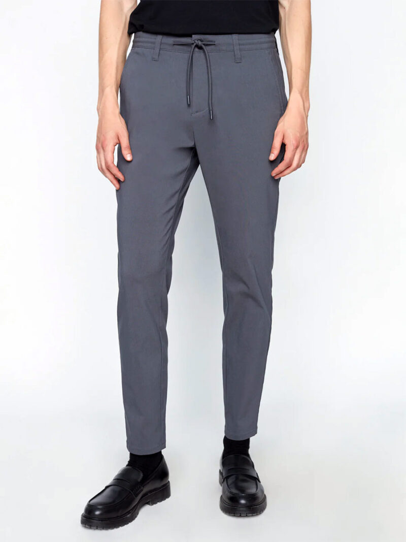 Projek Raw 143106 Stretchy and Comfortable Drawstring Waist Cargo Pants grey color