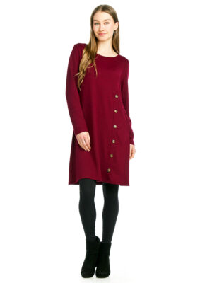 Dress Papillon PD-15406 in comfortable long-sleeved knit