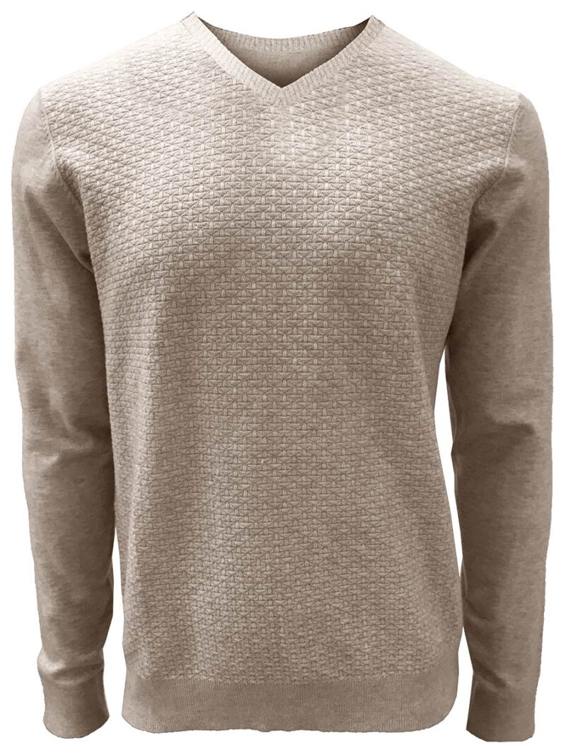 Point Zero knit 7163495 thin, soft and comfortable V-neck beige