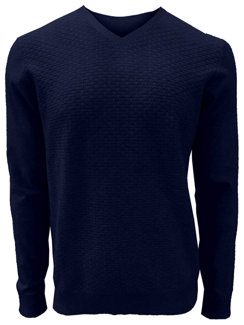 Point Zero knit 7163495 thin, soft and comfortable V-neck navy