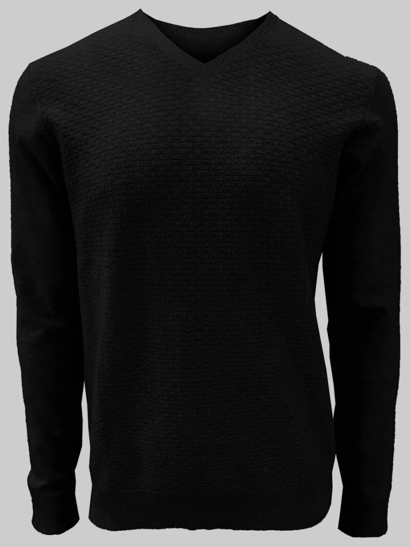 Point Zero knit 7163495 thin, soft and comfortable V-neck black