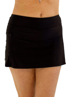Karmilla U10-BK black skirted bikini bottom