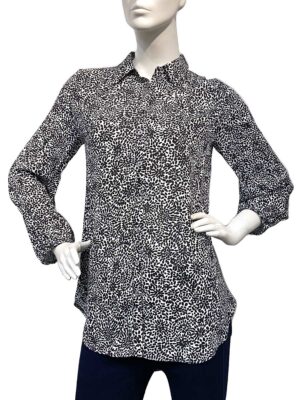 Spense blouse CSTP04403M black and white print, fluid