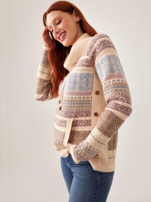 CoCo Y Club sweater 232-2656 comfortable jacquard turtleneck
