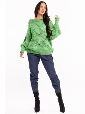 M Italy green sweater 33-6177T oversized fit