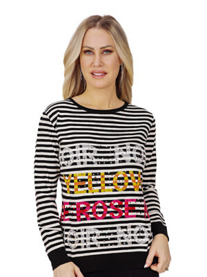 Ness N99171 sweater with soft and comfortable stripes