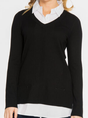 Sweater Spense CGTP03986M shirt collar long sleeves