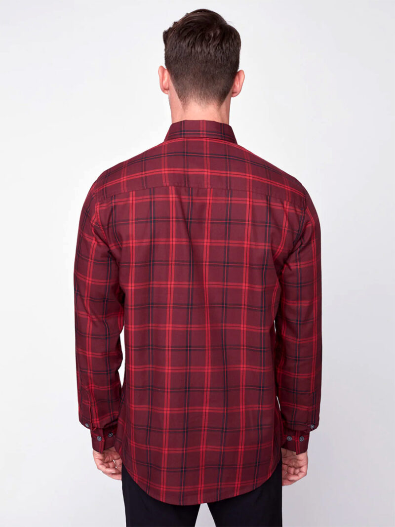 Projek Raw 143241 Checked Cotton Shirt with 2 Pockets in red color