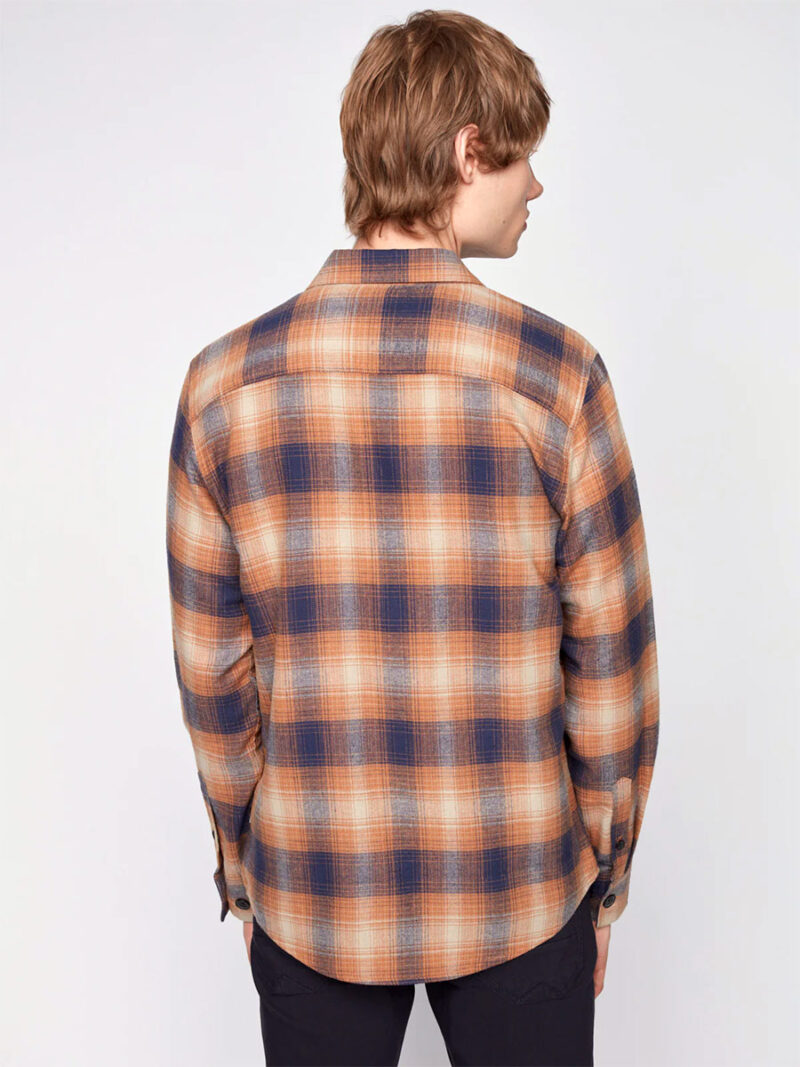 Projek Raw 143257 Checked Flannel Shirt with 2 Pockets in camel combo