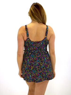 One-piece swimsuit Karmilla D5-405 multicolor print dress adjustable straps
