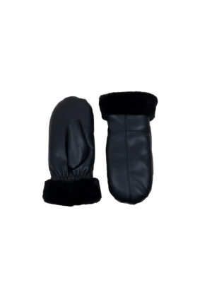 Caracol 9003 warm faux fur mitten black