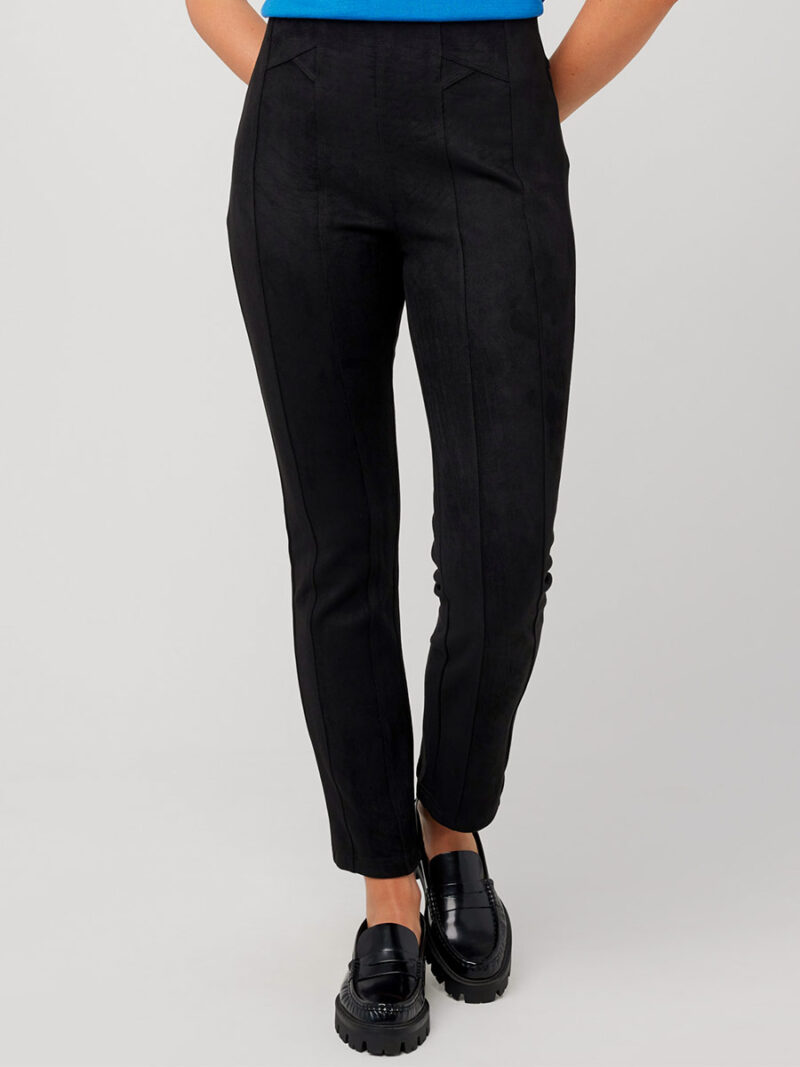 CoCo Y Club 232-2514 straight leg pull-on pants in black color