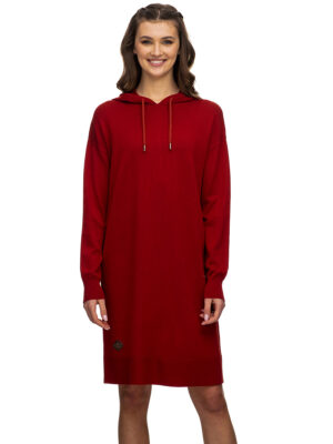 Ragwear 2321-20022 Knit Hooded Dress terracotta color