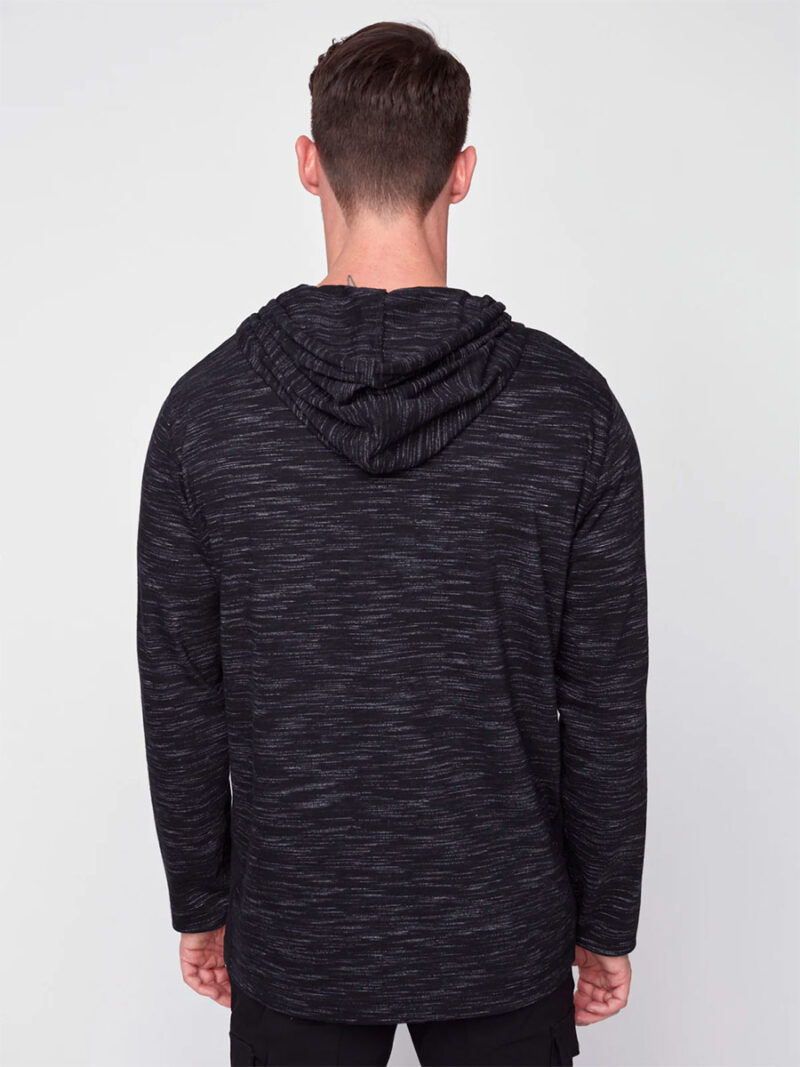 Projek Raw 143729 long sleeve printed t-shirt with hood black color
