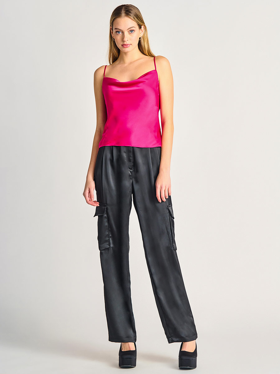 Black Tape camisole top 2223548T pink satin