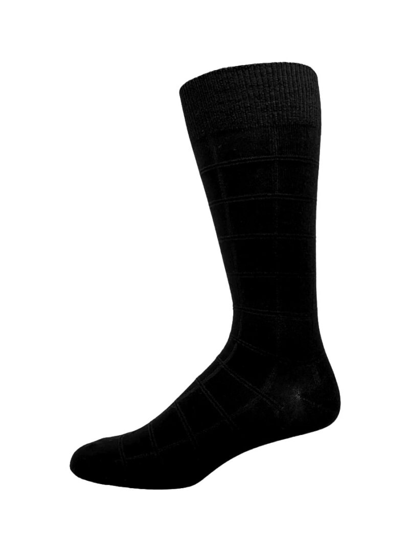 Point Zero 5802 socks in textured and comfortable bamboo rayon black color