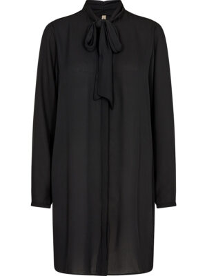 Soya Concept black tunic blouse 40395-40 pussy-bow collar