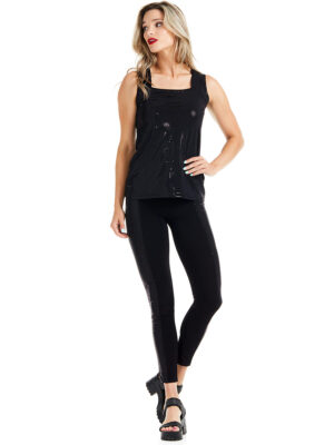 Modes Gitane tank top CAM-5004-18683 light and comfortable with sequins in black