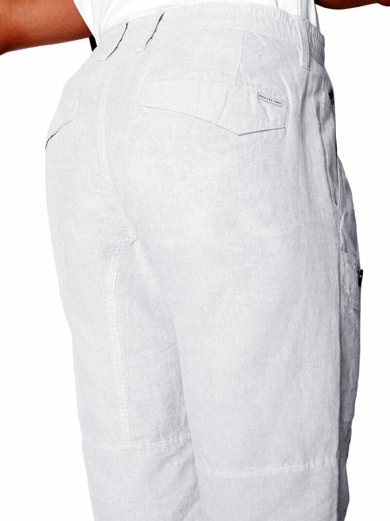 Capri Projek Raw 142861 style cargo multi-poches en lin et coton couleur blanc