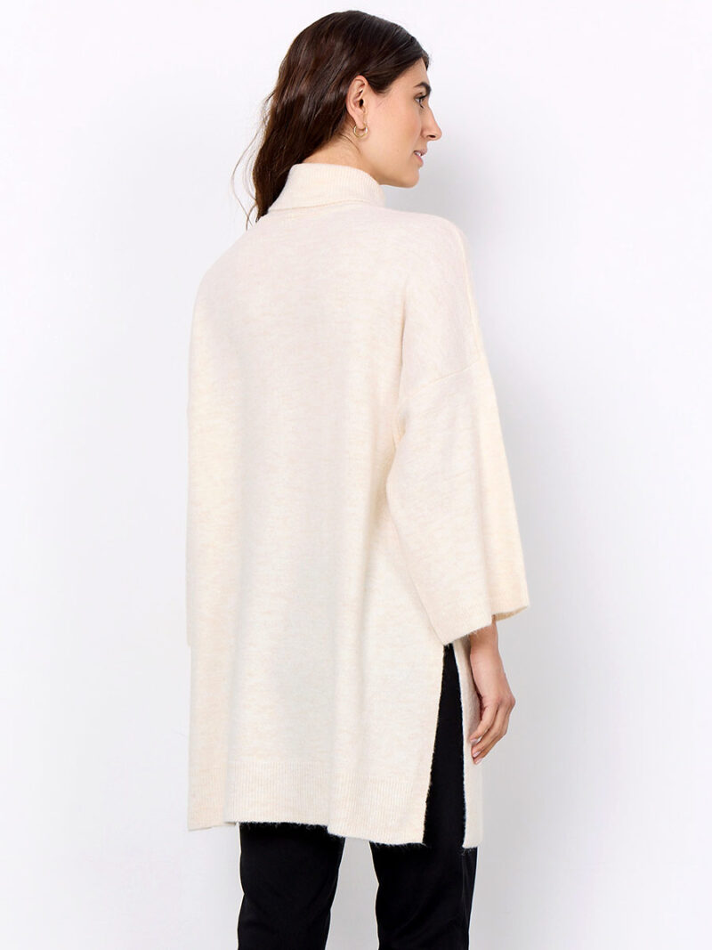 Soya Concept 33437 long sweater with a turtleneck cream color