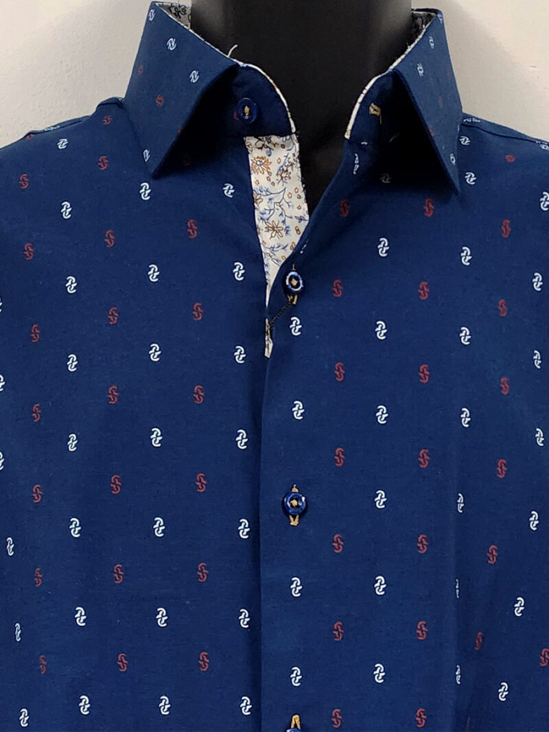 Scoop THAVIES long-sleeved dressy and printed shirt navy combo