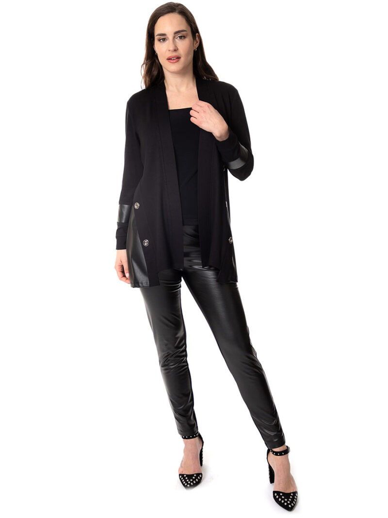 Pantalon Bali 8180 legging en faux cuir noir