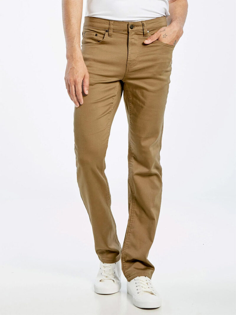 Pantalon Brad 1136-6240 Lois Jeans de couleur extensible et confortable coupe droite couleur amande