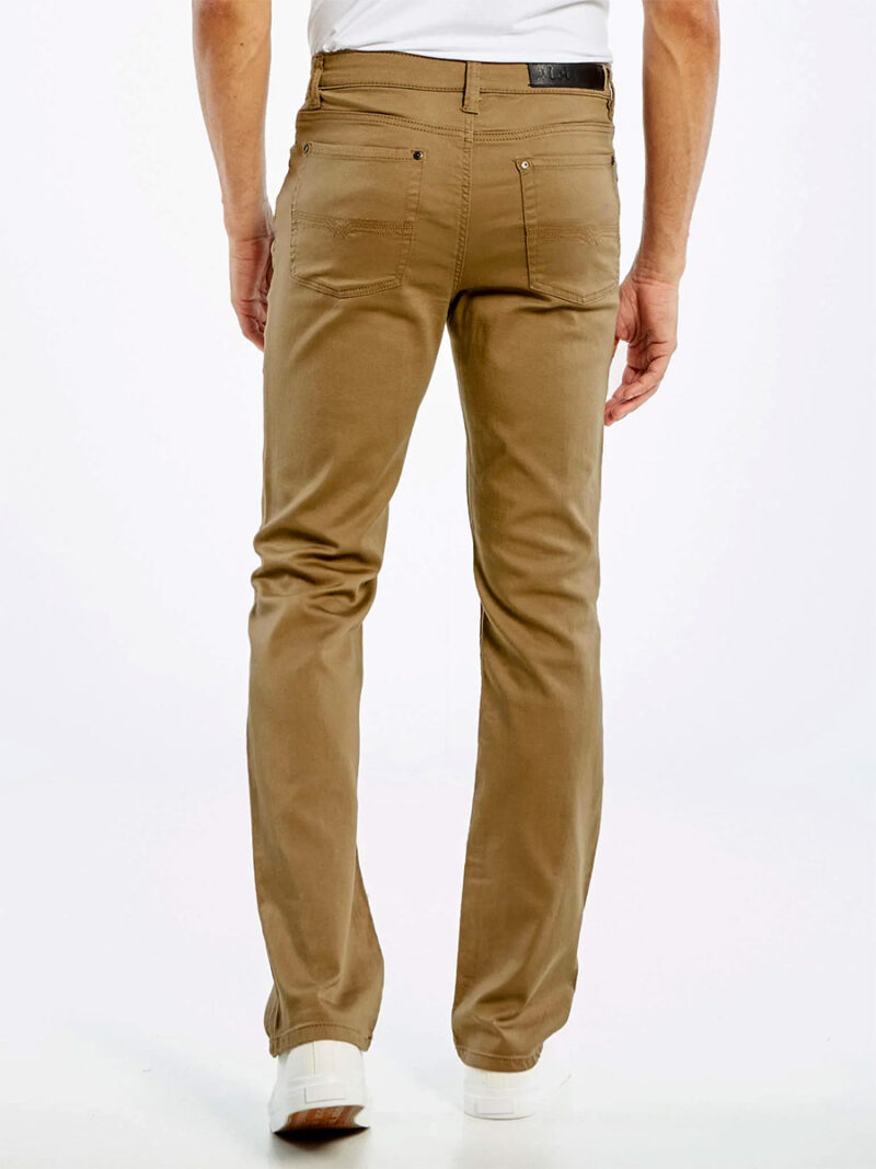 Pantalon Brad 1136-6240 Lois Jeans de couleur extensible et confortable coupe droite couleur amande