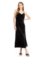 Papillon PD-15536 ​​long dress in black velvet