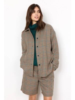 Soya Concept 40386 overshirt in houndstooth