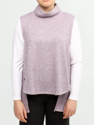 Dévia F355V sleeveless jacket, soft and comfortable in lilac color