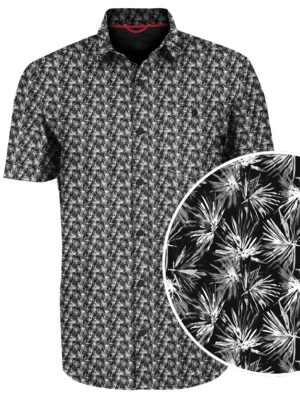 Point Zero shirt 7264710 printed short sleeves comfortable and stretchy black combo
