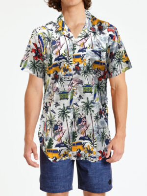 Sugar Viceroy-Multi short sleeve printed Hawaiian style shirt