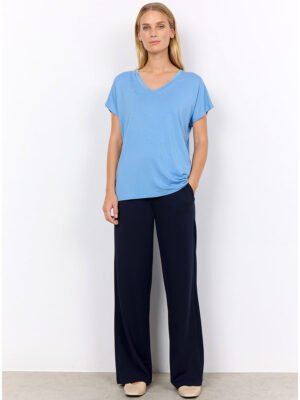 T-shirt Soyaconcept 29028- Marica encolure V manches courtes bleu