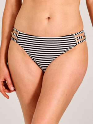 Mosaic MOBEAW03086A regular waist striped bikini bottom
