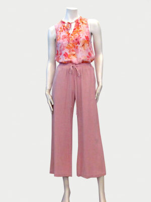 Point Zero blouse 8264018 printed sleeveless salmon color combo