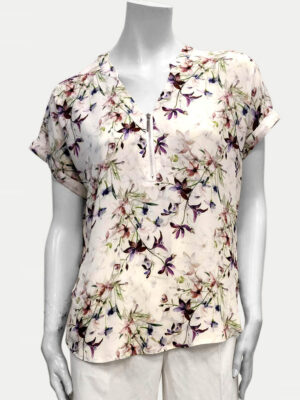 Point Zero blouse 8264031 short sleeves printed V-neck