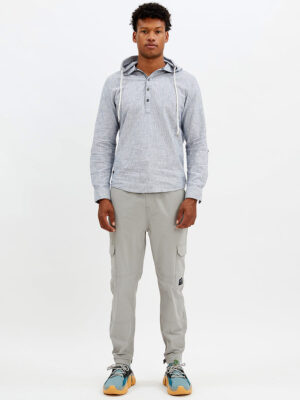 Point Zero 7264203 linen shirt with hood white color