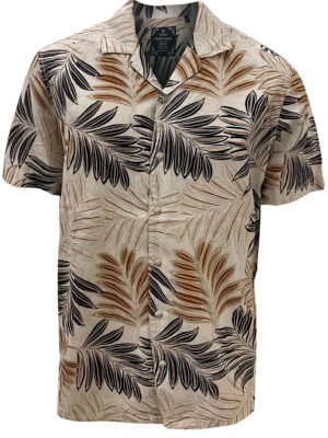 Point Zero shirt 7264328 printed linen short sleeves