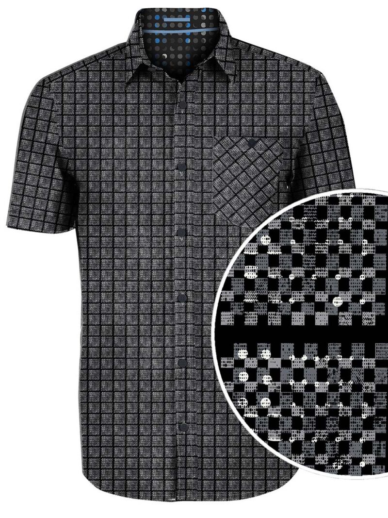 Point Zero shirt 7264649 printed short sleeves comfortable and stretchy in black combo