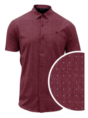 Point Zero shirt 7264704 short sleeves comfortable and stretchy burgundy color