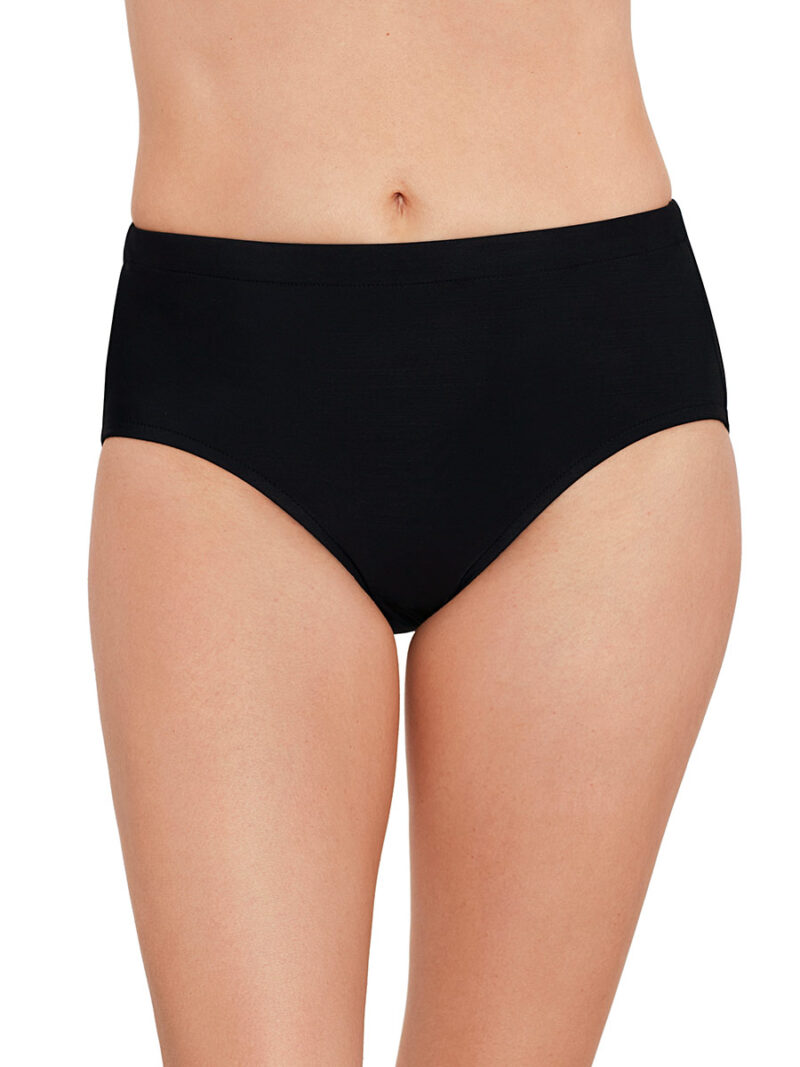 Penbrooke swimsuit bottom 42545 regular size slimming panel in black color
