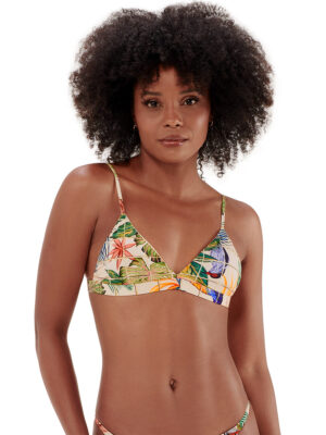 Maryssil 600-20E triangle bikini top with adjustable straps cream combo