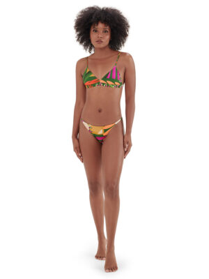 Haut bikini Maryssil 600-25E triangle bretelles ajustables combo vert