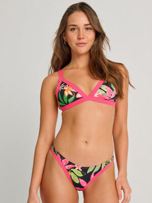 Everyday Sunday bikini top  ESBEAW02650A triangle in pink and black combo