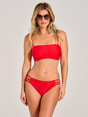 Mosaic bikini top MOBEAW03187 bandeau red color