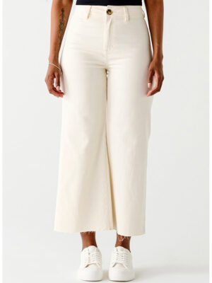 Dex 2325255D wide leg pants off white color