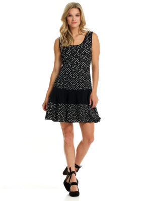 Gitane dress Y004-1236B sleeveless polka dot dress